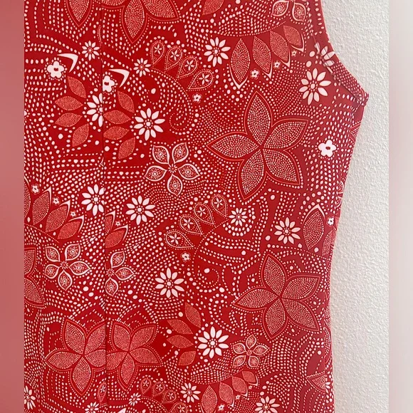 Nuu Muu Classic Keyhole Sleeveless Orange Floral Paisley Athletic Dress … - Picture 3 of 8